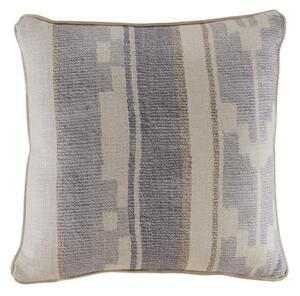 Indus Cloud, Sustainable Feather, Cushion - Andrew Martin Linen Blend Ikat & Stripe