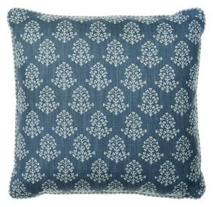 Sprig Denim, Sustainable Feather, Cushion - Andrew Martin Eco-conscious & Linen Blend & Viscose Blend Floral & Small Prints