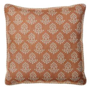 Sprig Orange, Sustainable Feather, Cushion - Andrew Martin Eco-conscious & Linen Blend & Viscose Blend Floral & Small Prints