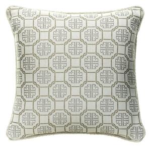 Petro Natural, Sustainable Feather, Cushion - Andrew Martin Cotton Blend & Wool Blend Geometric