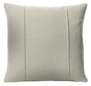 Allegra Ivory, Sustainable Feather, Cushion, 55cm x 55cm - Andrew Martin Bouclé & Cotton Blend & Wool Blend Plain & Plain Texture