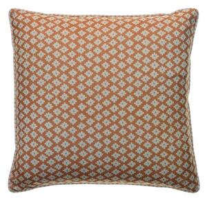 Maze Orange, Sustainable Feather, Cushion - Andrew Martin Eco-conscious & Linen Blend & Viscose Blend Geometric & Small Prints