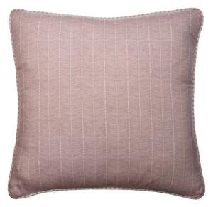 Furrow Pink, Sustainable Feather, Cushion - Andrew Martin Eco-conscious & Linen Blend & Viscose Blend Herringbone & Small Prints