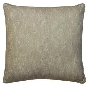 Noble Oak Twig, Sustainable Feather, Cushion, 55cm x 55cm - Andrew Martin Sophie Paterson Linen Blend & Viscose Blend Floral