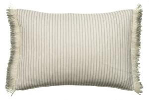 Picket Cloud/Island Trim, Sustainable Feather, Cushion - Andrew Martin Eco-conscious & With Trim/Fringe & Linen & Linen Blend Stripe