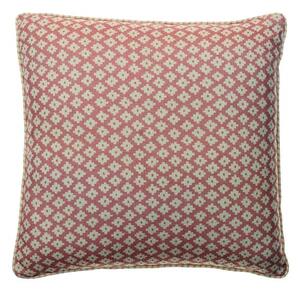 Maze Pink, Sustainable Feather, Cushion - Andrew Martin Eco-conscious & Linen Blend & Viscose Blend Geometric & Small Prints