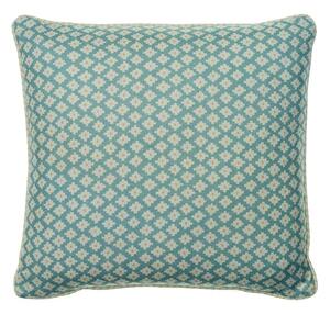 Maze Turquoise, Sustainable Feather, Cushion - Andrew Martin Eco-conscious & Linen Blend & Viscose Blend Geometric & Small Prints