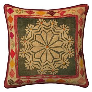 Courtyard Lotus, Sustainable Feather, Cushion, 55cm x 55cm - Andrew Martin Velvet Floral