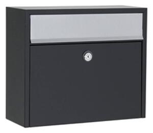 Simple letterbox LT150, black, Euro lock