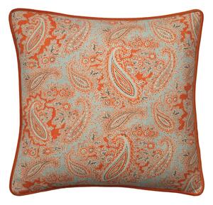 Gazebo Duck Egg, Sustainable Feather, Cushion, 55cm x 55cm - Andrew Martin Eco-conscious & Linen & Linen Blend Paisley