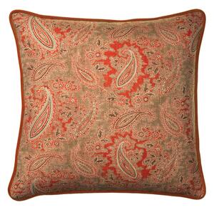 Gazebo Chocolate, Sustainable Feather, Cushion, 55cm x 55cm - Andrew Martin Eco-conscious & Linen & Linen Blend Paisley