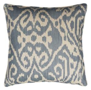 Otter Denim, Sustainable Feather, Cushion - Andrew Martin Eco-conscious & Cotton & Cotton Blend & Linen & Linen Blend Ikat