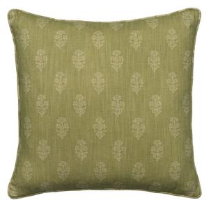 Buttercup Leaf, Sustainable Feather, Cushion - Andrew Martin Eco-conscious & Cotton & Cotton Blend & Linen & Linen Blend Floral