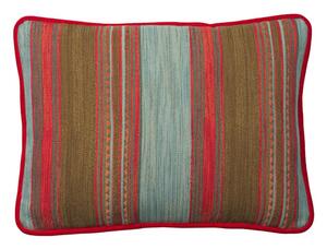 Las Salinas 3, Sustainable Feather, Cushion, 55CM X 40CM - Andrew Martin Cotton Blend Kilim & Stripe