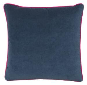 Medici Indigo & Geranium, Sustainable Feather, Cushion, Quince - Andrew Martin Velvet Plain