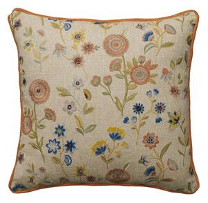 Fable Woodland, Sustainable Feather, Cushion - Andrew Martin Linen & Linen Blend Embroidered & Floral