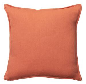 Rocco Orange, Sustainable Feather, Cushion, 55cm x 55cm - Andrew Martin With Trim/Fringe & Linen & Linen Blend Plain