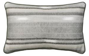 Nineveh Smoke, Sustainable Feather, Cushion, 55cm x 35cm, Slate - Andrew Martin Linen & Linen Blend & Viscose Blend Stripe