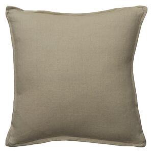 Rocco Stone, Sustainable Feather, Cushion, 55cm x 55cm - Andrew Martin With Trim/Fringe & Linen & Linen Blend Plain