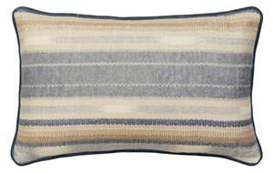 Nineveh Denim, Sustainable Feather, Cushion, 55cm x 35cm - Andrew Martin Linen & Linen Blend & Viscose Blend Stripe