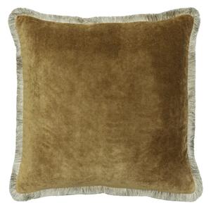 Venetia Bronze, Sustainable Feather, Cushion - Andrew Martin Sophie Paterson With Trim/Fringe & Velvet Plain & Plain Texture