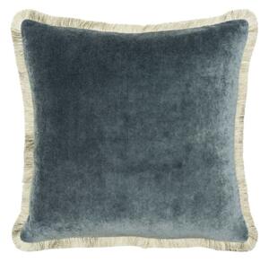 Venetia Denim, Sustainable Feather, Cushion - Andrew Martin Sophie Paterson With Trim/Fringe & Linen & Velvet Plain