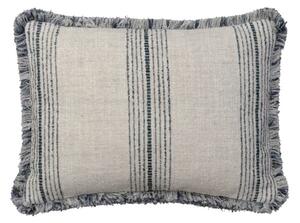 Atrani Stripe Navy, Sustainable Feather, Cushion, Denim - Andrew Martin Sophie Paterson Linen & Linen Blend & Viscose Blend