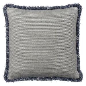 Sanremo Denim, Sustainable Feather, Cushion - Andrew Martin Sophie Paterson With Trim/Fringe & Cotton Blend & Linen & Linen Blend & Viscose Blend Plai