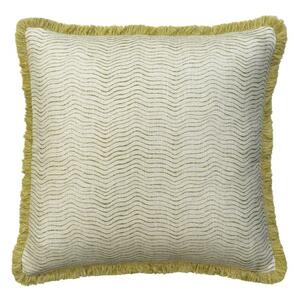 Canalasso Olive, Sustainable Feather, Cushion - Andrew Martin Sophie Paterson Cotton Blend & Linen Blend Stripe