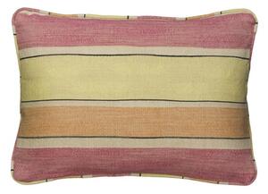 Santorini Lime Rose, Sustainable Feather, Cushion, 55cm x 40cm, LimeRose - Andrew Martin Cotton & Cotton Blend & Linen & Linen Blend Stripe