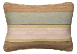 Skiathos Lime Biscuit, Sustainable Feather, Cushion, 55cm x 40cm, LimeBiscuit - Andrew Martin Cotton & Cotton Blend & Linen & Linen Blend Stripe