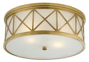 Montpelier Flush Brass, Ceiling Light, Large, Hand-Rubbed Antique Brass - Andrew Martin