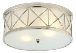 Montpelier Flush Nickel, Ceiling Light, Large, Polished Nickel - Andrew Martin