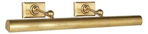 Cabinet Maker's Double Picture Light Brass, Picture Light, Small, Hand-Rubbed Antique Brass - Andrew Martin