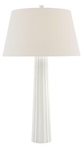 Fluted Spire Table Lamp White, Table Lamp, Plaster White - Andrew Martin