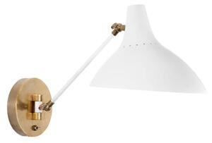 Charlton Wall Light White, Wall Light, Antique Brass/White - Andrew Martin