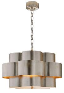 Arabelle Pendant Silver, Pendant Light, Burnished Silver Leaf - Andrew Martin