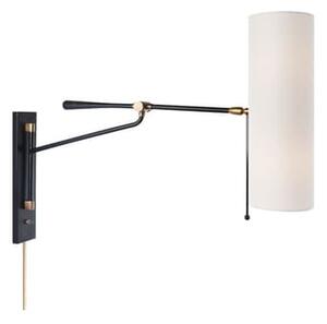 Frankfort Wall Light Iron, Wall Light, Antique Brass/Black - Andrew Martin