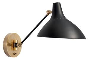 Charlton Wall Light Black, Wall Light, Antique Brass/Black - Andrew Martin