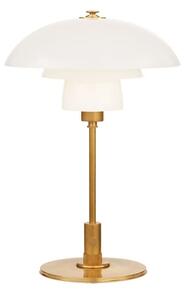 Whitman Table Lamp White, Desk Lamp, Antique Brass/White - Andrew Martin