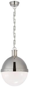 Hicks Pendant Nickel, Pendant Light, Large, Polished Nickel - Andrew Martin