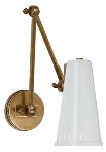 Antonio Wall Light White, Wall Light, Antique Brass/White - Andrew Martin