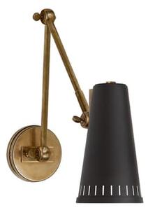 Antonio Wall Light Black, Wall Light, Antique Brass/Black - Andrew Martin