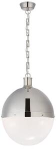 Hicks Pendant Nickel, Pendant Light, Extra Large, Polished Nickel - Andrew Martin