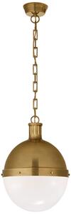 Hicks Pendant Brass, Pendant Light, Large, Hand-Rubbed Antique Brass - Andrew Martin