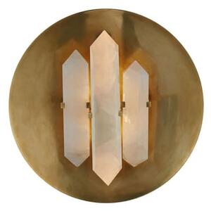 Halcyon Round Wall Light, Brass/Neutral - Andrew Martin