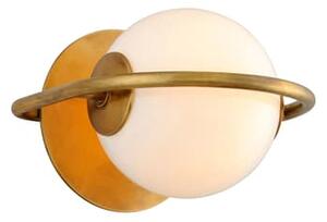 Everley Wall Light, Brass/Gold/White - Andrew Martin