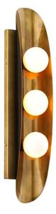 Hopper Treble Wall Light, Black/Brass - Andrew Martin