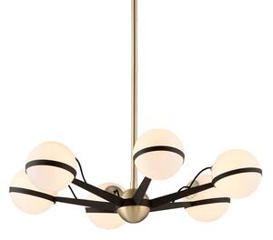 Ace Chandelier, Small, Black/Brass/White - Andrew Martin