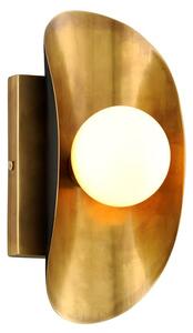 Hopper Single Wall Light, Black/Brass - Andrew Martin